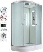 Душевая кабина Avacan D2012RLED AVA 120x80 правая, LED, стекла матовые, профиль хром Душевая кабина Avacan D2012RLED AVA 120x80 правая, LED, стекла матовые, профиль хром