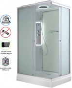 Душевая кабина Avacan CK2810LED AVA 100x80 LED, стекла матовые, профиль хром Душевая кабина Avacan CK2810LED AVA 100x80 LED, стекла матовые, профиль хром