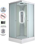 Душевая кабина Avacan CK2010LED AVA 100x100 LED, стекла матовые, профиль хром Душевая кабина Avacan CK2010LED AVA 100x100 LED, стекла матовые, профиль хром