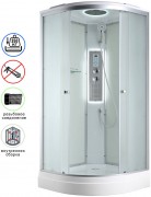 Душевая кабина Avacan C2080LED AVA 80x80 LED, стекла матовые, профиль хром Душевая кабина Avacan C2080LED AVA 80x80 LED, стекла матовые, профиль хром
