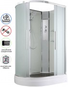 Душевая кабина Avacan EM2811RN AVA 110x80 правая, без крыши, стекла матовые, профиль хром Душевая кабина Avacan EM2811RN AVA 110x80 правая, без крыши, стекла матовые, профиль хром