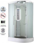 Душевая кабина Avacan EM2811LLED AVA 110x80 левая, LED, стекла матовые, профиль хром Душевая кабина Avacan EM2811LLED AVA 110x80 левая, LED, стекла матовые, профиль хром
