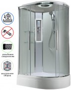 Душевая кабина Avacan EM3912LLEDT AVA 120x90 левая, LED, стекла прозрачные, профиль хром Душевая кабина Avacan EM3912LLEDT AVA 120x90 левая, LED, стекла прозрачные, профиль хром