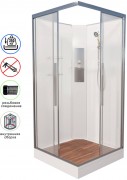 Душевая кабина Avacan K2010N AVA 100x100 без крыши, стекла прозрачные, профиль хром Душевая кабина Avacan K2010N AVA 100x100 без крыши, стекла прозрачные, профиль хром