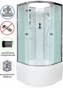 Душевая кабина Avacan EM5011N AVA 110x110 без крыши, стекла с узором, профиль хром Душевая кабина Avacan EM5011N AVA 110x110 без крыши, стекла с узором, профиль хром