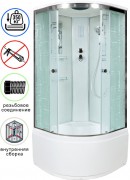 Душевая кабина Avacan EM5011EL AVA 110x110 с электрикой, стекла с узором, профиль хром Душевая кабина Avacan EM5011EL AVA 110x110 с электрикой, стекла с узором, профиль хром