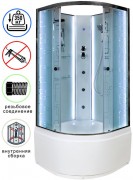 Душевая кабина Avacan EM5011NLED+GM AVA 110x110 б/к с LED и гидромассажем, стекла с узором, профиль хром Душевая кабина Avacan EM5011NLED+GM AVA 110x110 б/к с LED и гидромассажем, стекла с узором, профиль хром