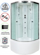 Душевая кабина Avacan EM5011GM+EL AVA 110x110 с гидромассажем и электрикой, стекла с узором, профиль хром Душевая кабина Avacan EM5011GM+EL AVA 110x110 с гидромассажем и электрикой, стекла с узором, профиль хром