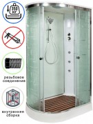 Душевая кабина Avacan EM2012RGM+EL AVA 120x90 с гидромассажем и электрикой, правая, стекла с узором, профиль хром Душевая кабина Avacan EM2012RGM+EL AVA 120x90 с гидромассажем и электрикой, правая, стекла с узором, профиль хром