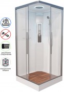 Душевая кабина Avacan K2010LED AVA 100x100 LED, стекла прозрачные, профиль хром Душевая кабина Avacan K2010LED AVA 100x100 LED, стекла прозрачные, профиль хром