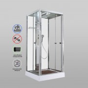 Душевая кабина Avacan Z1911LEDMT AVA 110x90 LED, стекла прозрачные, профиль хром Душевая кабина Avacan Z1911LEDMT AVA 110x90 LED, стекла прозрачные, профиль хром