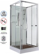 Душевая кабина Avacan V2010N AVA 100x100 без крыши, стекла прозрачные, профиль хром Душевая кабина Avacan V2010N AVA 100x100 без крыши, стекла прозрачные, профиль хром