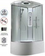 Душевая кабина Avacan EM5912RLEDT AVA 120x90 правая, LED, стекла прозрачные, профиль хром Душевая кабина Avacan EM5912RLEDT AVA 120x90 правая, LED, стекла прозрачные, профиль хром