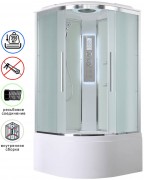 Душевая кабина Avacan EM5090LED AVA 90x90 LED, стекла матовые, профиль хром Душевая кабина Avacan EM5090LED AVA 90x90 LED, стекла матовые, профиль хром