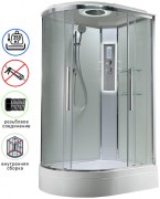 Душевая кабина Avacan EM3812RLEDT AVA 120x80 правая, LED, стекла прозрачные, профиль хром Душевая кабина Avacan EM3812RLEDT AVA 120x80 правая, LED, стекла прозрачные, профиль хром