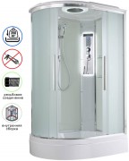 Душевая кабина Avacan EM3812RLED AVA 120x80 правая, LED, стекла матовые, профиль хром Душевая кабина Avacan EM3812RLED AVA 120x80 правая, LED, стекла матовые, профиль хром