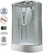 Душевая кабина Avacan EM3812LLEDT AVA 120x80 левая, LED, стекла прозрачные, профиль хром Душевая кабина Avacan EM3812LLEDT AVA 120x80 левая, LED, стекла прозрачные, профиль хром