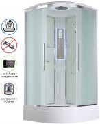 Душевая кабина Avacan EM3090LED AVA 90x90 LED, стекла матовые, профиль хром Душевая кабина Avacan EM3090LED AVA 90x90 LED, стекла матовые, профиль хром