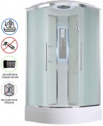 Душевая кабина Avacan EM3010LED AVA 100x100 LED, стекла матовые, профиль хром Душевая кабина Avacan EM3010LED AVA 100x100 LED, стекла матовые, профиль хром