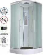 Душевая кабина Avacan EM2090LED AVA 90x90 LED, стекла матовые, профиль хром Душевая кабина Avacan EM2090LED AVA 90x90 LED, стекла матовые, профиль хром