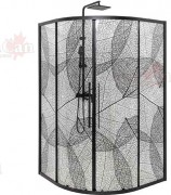 Душевой уголок Avacan HB 100 AVA 100x100 стекла с рисунком, профиль черный