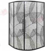 Душевой уголок Avacan HB 80 MT AVA 80x80 стекла матовый с рисунком, профиль черный