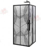 Душевой уголок Avacan KB 100-110 AVA 100x100 стекла с рисунком, профиль черный