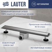 Трап для душа Lauter 2120191-QGH 900x70 (хром) Трап для душа Lauter 2120191-QGH 900x70 (хром)