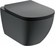 Унитаз подвесной Ideal Standard Tesi AQUABLADE 36,5x53,5 сиденье Silk Black, Slim SoftClose, черный Унитаз подвесной Ideal Standard Tesi AQUABLADE 36,5x53,5 сиденье Silk Black, Slim SoftClose, черный