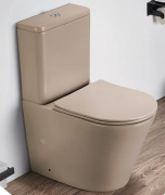 Унитаз напольный Ceramalux 2179XMC 38x61,8 капучино матовый безободковый SoftClose Унитаз напольный Ceramalux 2179XMC 38x61,8 капучино матовый безободковый SoftClose