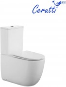 Унитаз-компакт CeruttiSpa MIRKO Tornado CT11090 35,5x62 сиденье Duroplast, микролифт Унитаз-компакт CeruttiSpa MIRKO Tornado CT11090 35,5x62 сиденье Duroplast, микролифт