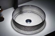 Умывальник накладной CeramaLux GL10 36x36 прозрачный Умывальник накладной CeramaLux GL10 36x36 прозрачный