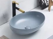 Умывальник накладной CeramaLux 78590MHL 50,2x36,3 голубой матовый