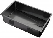 Мойка кухонная Zorg ZEROX 74 U / IF SIDE SF PVD GUNBLACK 74x44 матовая оружейная сталь Мойка кухонная Zorg ZEROX 74 U / IF SIDE SF PVD GUNBLACK 74x44 матовая оружейная сталь