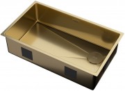 Мойка кухонная Zorg ZEROX 74 U / IF SIDE SF PVD GOLD 74x44 матовое золото Мойка кухонная Zorg ZEROX 74 U / IF SIDE SF PVD GOLD 74x44 матовое золото