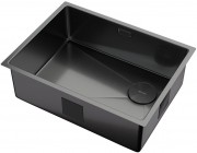 Мойка кухонная Zorg ZEROX 59 U / IF SIDE SF PVD GUNBLACK 59x44 матовая оружейная сталь