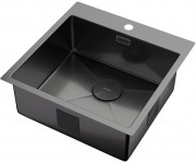 Мойка кухонная Zorg ZEROX 51 IF PVD GUNBLACK 51x51 матовая оружейная сталь Мойка кухонная Zorg ZEROX 51 IF PVD GUNBLACK 51x51 матовая оружейная сталь