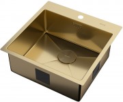 Мойка кухонная Zorg ZEROX 51 IF PVD GOLD 51x51 матовое золото Мойка кухонная Zorg ZEROX 51 IF PVD GOLD 51x51 матовое золото