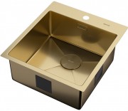 Мойка кухонная Zorg ZEROX 46 IF PVD GOLD 46x51 матовое золото Мойка кухонная Zorg ZEROX 46 IF PVD GOLD 46x51 матовое золото