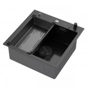 Мойка кухонная Arfeka ECO AR 500*500 POP-UP+CL G+DS BLACK DECOR MILLET Мойка кухонная Arfeka ECO AR 500*500 POP-UP+CL G+DS BLACK DECOR MILLET