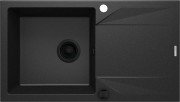 Мойка кухонная Deante Evora ZQJ_G113 78x44 с сифоном Space Saver Nero, графитовый металлик