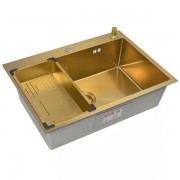 Мойка кухонная Arfeka ECO AR 700*500, коландер G, дозатор GOLD DECOR