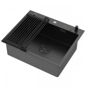Мойка кухонная Arfeka ECO AR 600*500 POP-UP+RM+DS BLACK