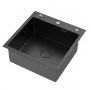 Мойка кухонная Arfeka ECO AR 500*500 POP-UP BLACK PVD NANO Мойка кухонная Arfeka ECO AR 500*500 POP-UP BLACK PVD NANO