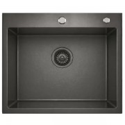 Мойка кухонная Blantek LS-5848STB Stone texture black вороненая сталь Мойка кухонная Blantek LS-5848STB Stone texture black вороненая сталь