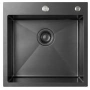 Мойка кухонная Blantek FS-5050HN Honeycomb Nano Black ECO вороненая сталь Мойка кухонная Blantek FS-5050HN Honeycomb Nano Black ECO вороненая сталь
