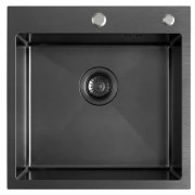 Мойка кухонная Blantek FS-5050B Nano Black ECO вороненая сталь
