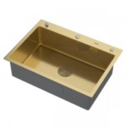 Мойка кухонная Arfeka ECO AR 700*500 POP-UP GOLD PVD NANO DECOR Мойка кухонная Arfeka ECO AR 700*500 POP-UP GOLD PVD NANO DECOR
