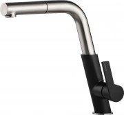 Смеситель для мойки Deante Silia BQS-B730 сталь-черный Смеситель для мойки Deante Silia BQS-B730 сталь-черный