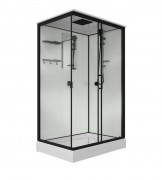 Душевая кабина Triton Рич-Блэк М5 120x90 A правая стекло прозрачное / профиль черный матовый
